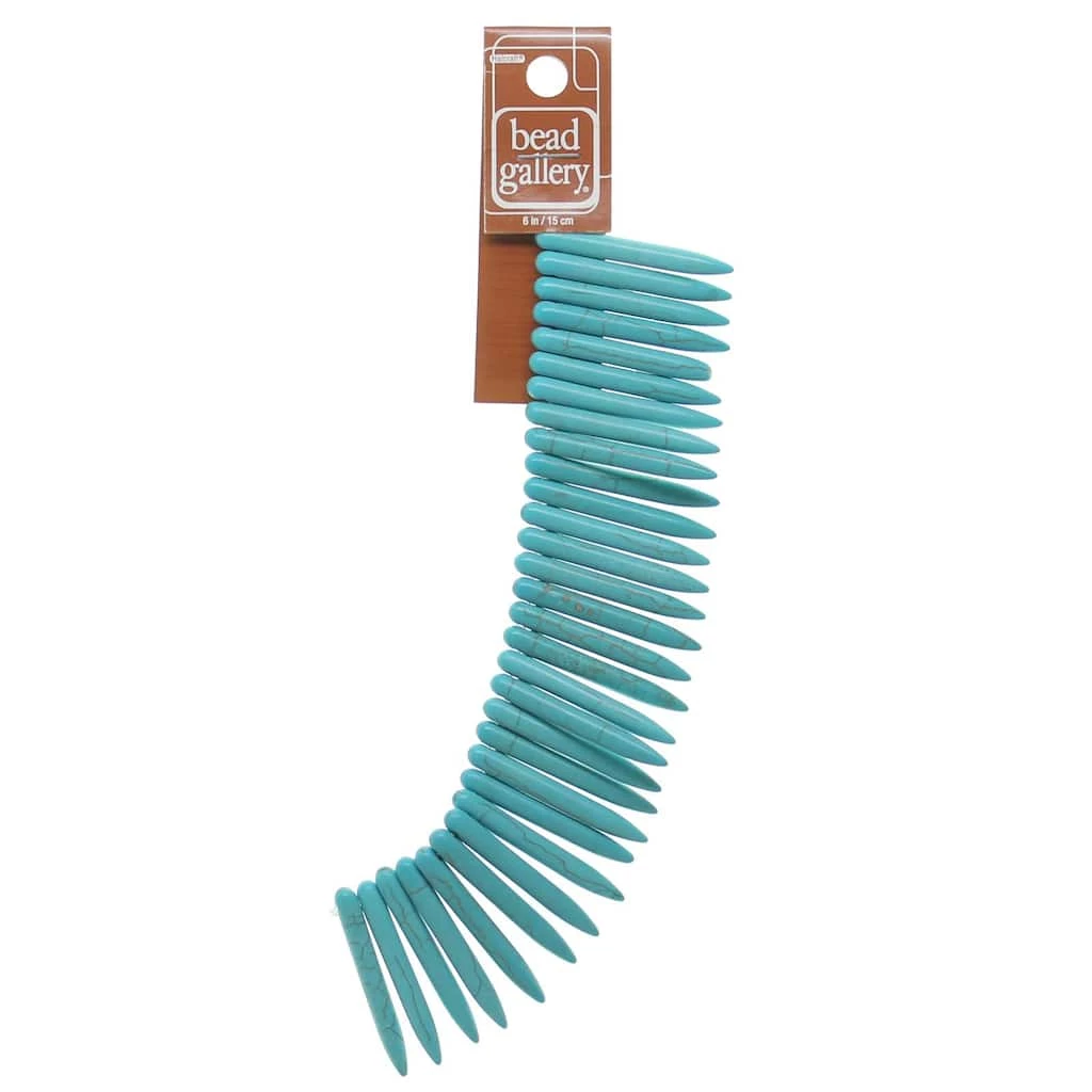 Cheap π₯° Coupon π Bead Gallery® Reconstituted Turquoise Spike Beads, 40mm π€© π 4 Cheap π₯° Coupon π Bead Gallery® Reconstituted Turquoise Spike Beads, 40mm π€© π - Image 2