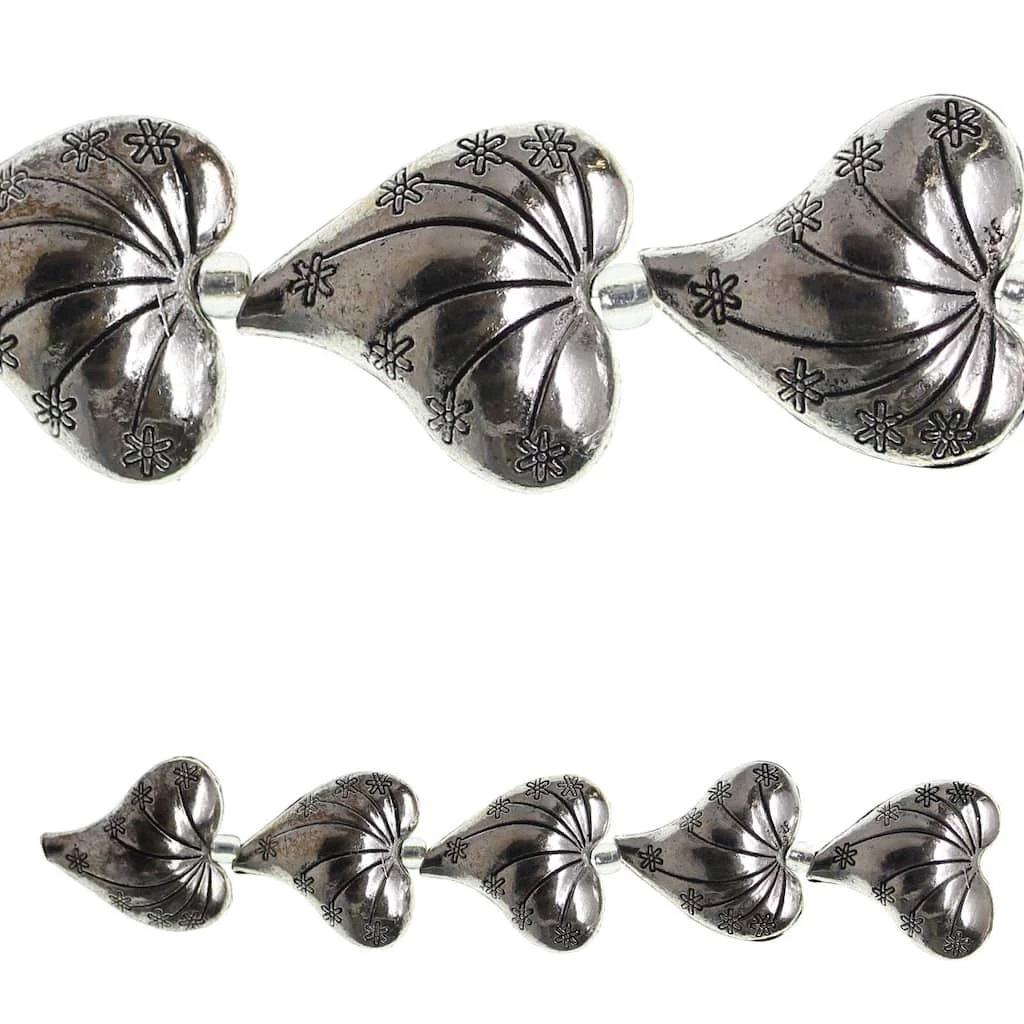 Outlet π Buy π Bead Gallery® Silver Metal Heart Beads, 24mm π β 3 Outlet π Buy π Bead Gallery® Silver Metal Heart Beads, 24mm π β