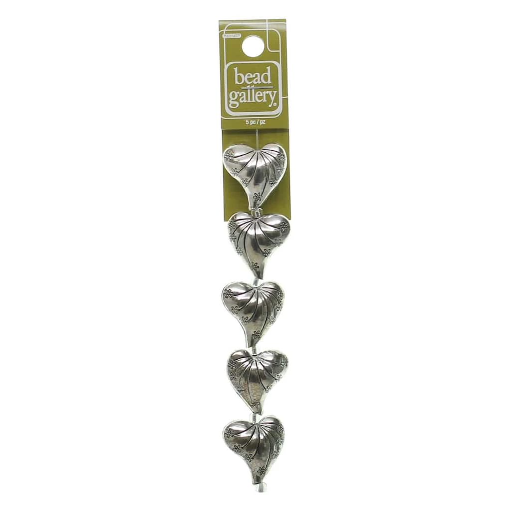 Outlet π Buy π Bead Gallery® Silver Metal Heart Beads, 24mm π β 4 Outlet π Buy π Bead Gallery® Silver Metal Heart Beads, 24mm π β - Image 2