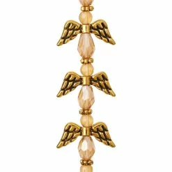Top 10 โญ Brand new ๐ Bead Gallery® Gold Glass & Metal Crystal Angel Beads, 20mm ๐ โญ