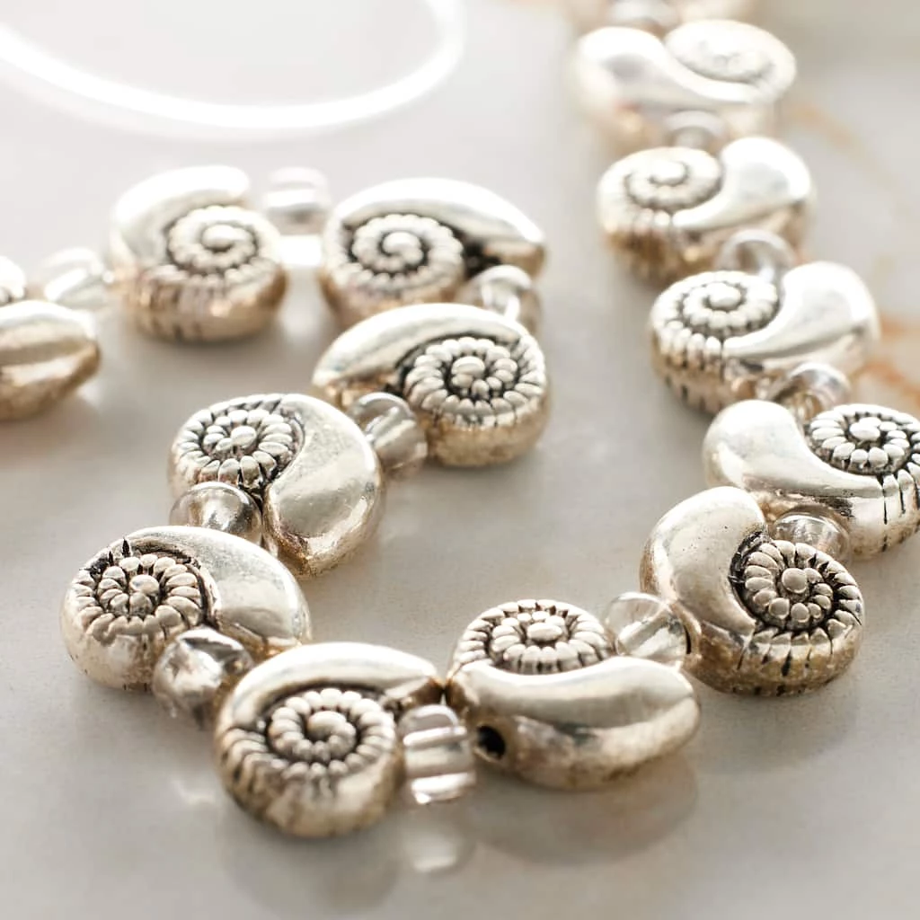 New ๐ฏ Wholesale ๐ Bead Gallery® Silver Conch Shell Metal Beads, 11mm ๐ฅฐ ๐ 4 New ๐ฏ Wholesale ๐ Bead Gallery® Silver Conch Shell Metal Beads, 11mm ๐ฅฐ ๐ - Image 2