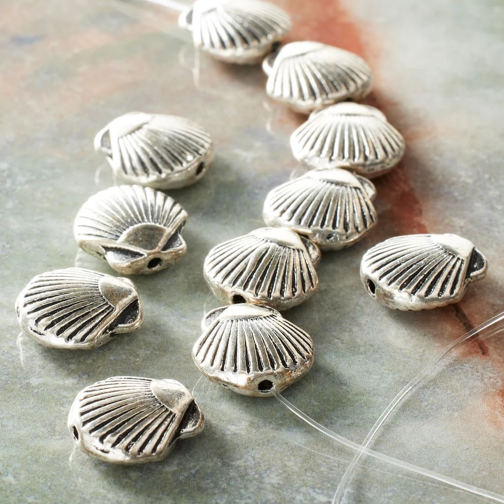 Best deal π Cheap π€© Bead Gallery® Silver Scallop Metal Beads, 13mm π π₯ 4 Best deal π Cheap π€© Bead Gallery® Silver Scallop Metal Beads, 13mm π π₯ - Image 2