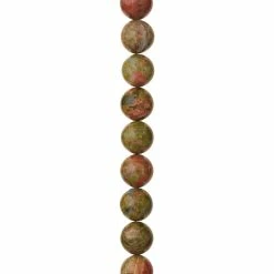 Promo ✨ Promo ⭐ Bead Gallery® Green Unakite Round Beads, 12mm 😉 🛒 -Bead Gallery Shop 10401615 31