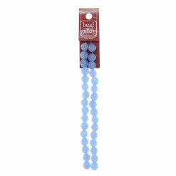 New ⌛ Best deal ⌛ 12 Pack: Bead Gallery® Opaque Aqua Faceted Glass Round Beads, 10mm 🛒 🥰 -Bead Gallery Shop 10401634 1 1