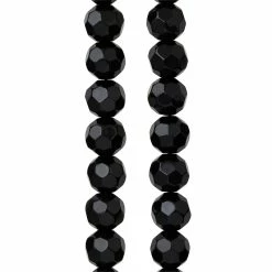 New 🛒 Cheap 😍 Bead Gallery® Black Faceted Glass Round Beads, 14mm 👏 😀