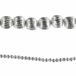 Top 10 🥰 Top 10 💯 Bead Gallery® Silver Plated Metal Round Barrel Beads, 6mm ✔️ 🎁
