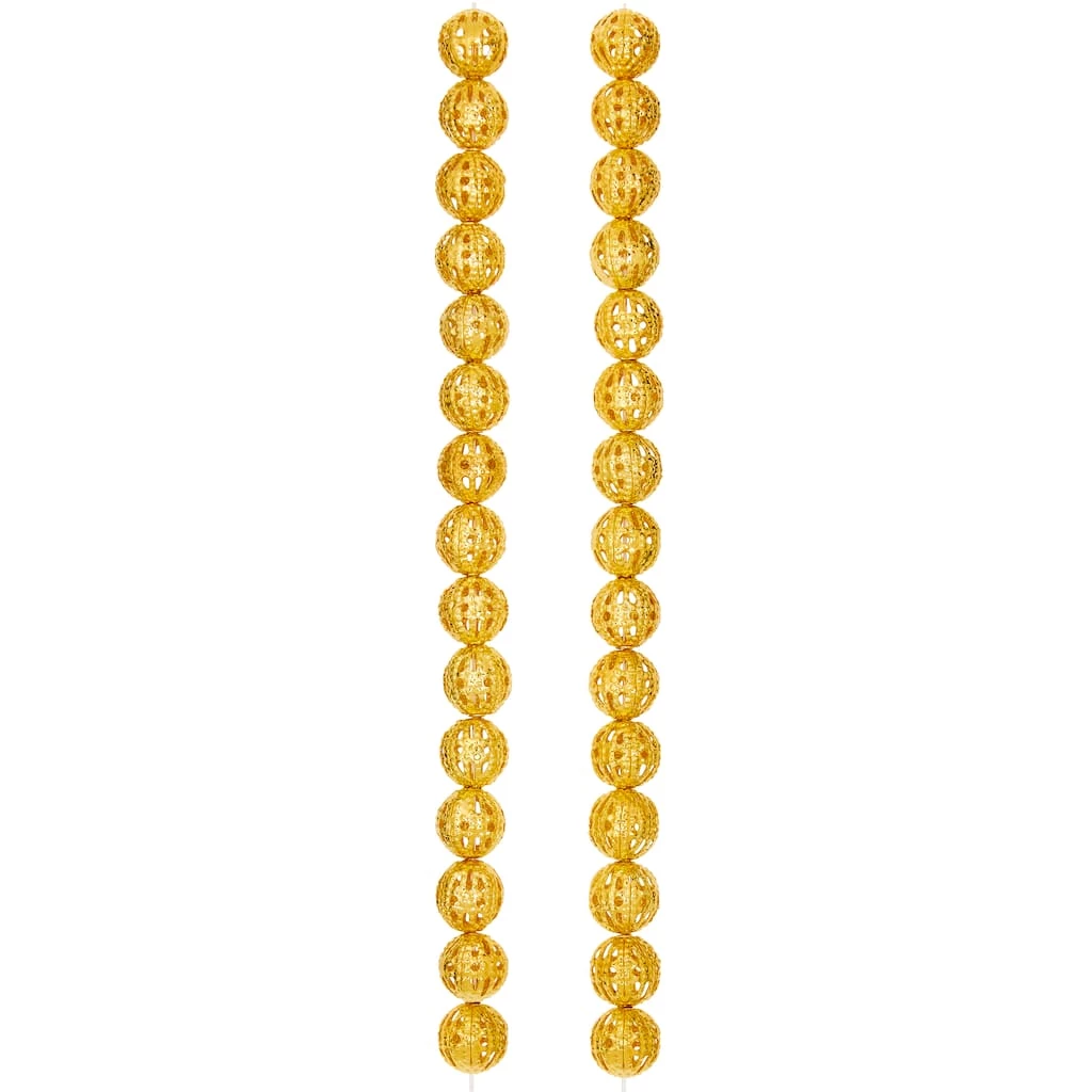 Best deal ๐ Best Sale ๐ Bead Gallery® Gold Filigree Metal Round Beads, 8mm ๐คฉ โ๏ธ 5 Best deal ๐ Best Sale ๐ Bead Gallery® Gold Filigree Metal Round Beads, 8mm ๐คฉ โ๏ธ - Image 3