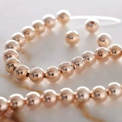 Hot Sale 😉 Top 10 🎁 Bead Gallery® Rose Gold Copper Medium Round Beads, 6mm ❤️ 👍 -Bead Gallery Shop 10436550 20