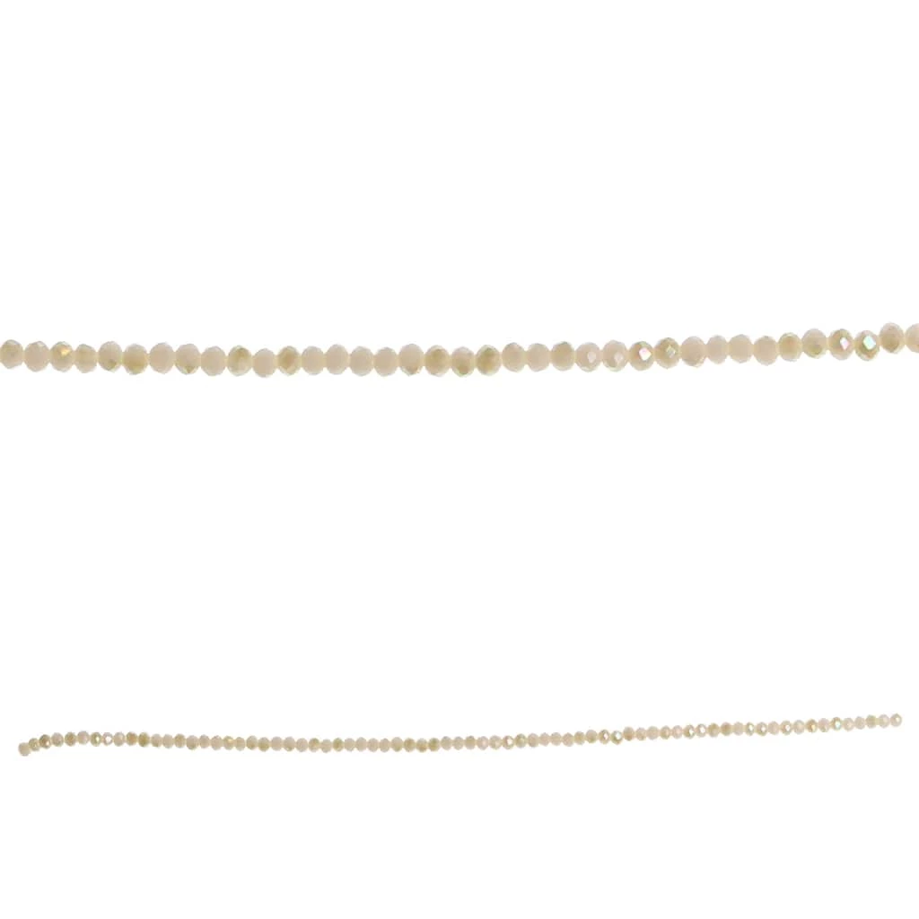 Hot Sale ๐ฅฐ Outlet ๐ 12 Pack: Bead Gallery® White Glass Faceted Rondelle Beads, 3mm ๐ โจ 3 Hot Sale ๐ฅฐ Outlet ๐ 12 Pack: Bead Gallery® White Glass Faceted Rondelle Beads, 3mm ๐ โจ