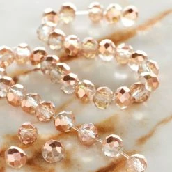 Cheapest โจ Outlet ๐ Bead Gallery® Rose Gold Luster Glass Faceted Rondel Beads, 6mm โ๏ธ ๐ 8 Cheapest โจ Outlet ๐ Bead Gallery® Rose Gold Luster Glass Faceted Rondel Beads, 6mm โ๏ธ ๐ -Bead Gallery Shop 10436553 20
