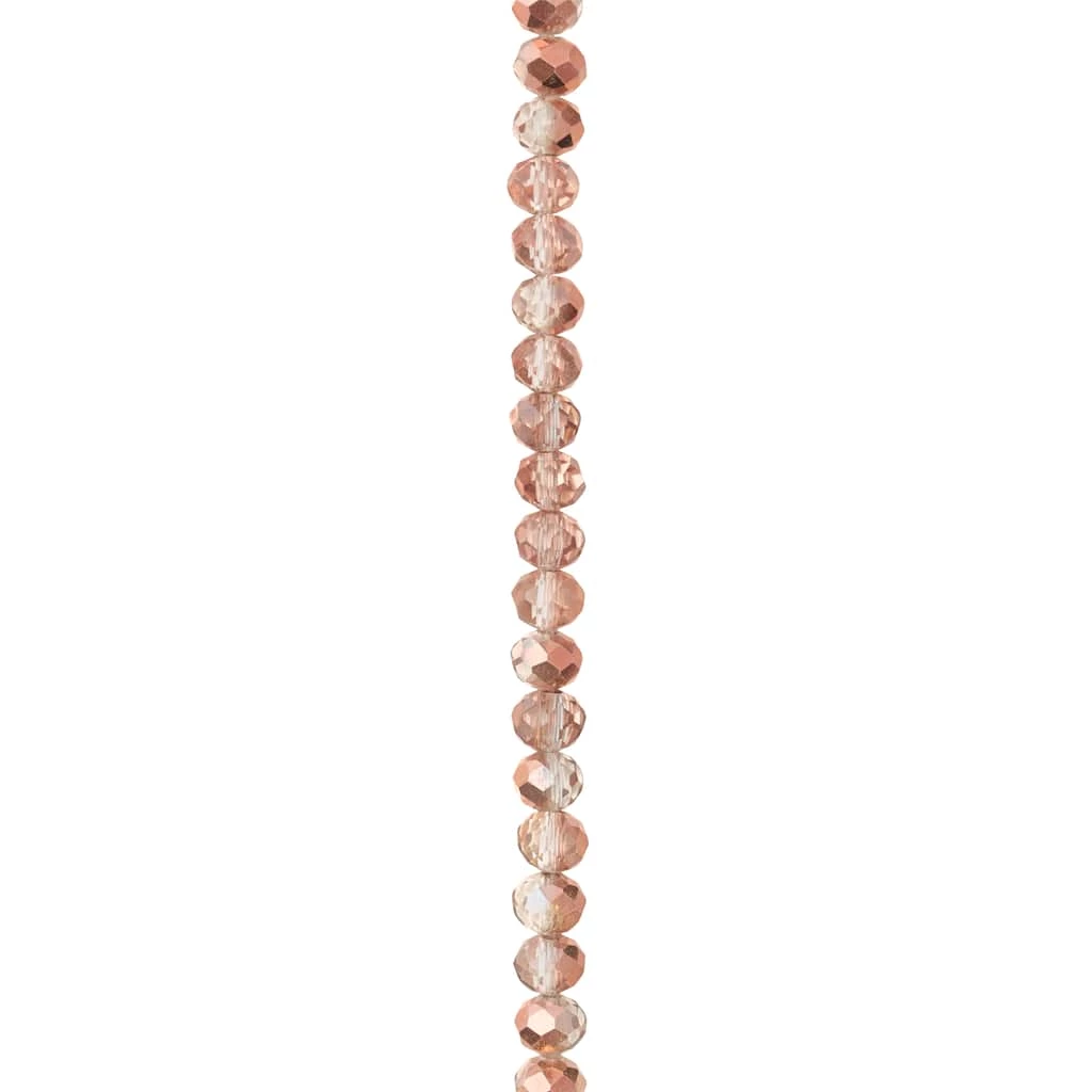 Cheapest โจ Outlet ๐ Bead Gallery® Rose Gold Luster Glass Faceted Rondel Beads, 6mm โ๏ธ ๐ 6 Cheapest โจ Outlet ๐ Bead Gallery® Rose Gold Luster Glass Faceted Rondel Beads, 6mm โ๏ธ ๐ - Image 4