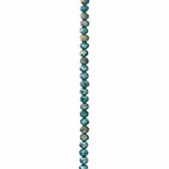 Best Pirce 🧨 Buy 🎁 Bead Gallery® Aqua Rondelle Luster Glass Beads, 6mm 🎁 ⭐ -Bead Gallery Shop 10436556 31
