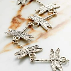 Hot Sale 🤩 Cheapest 😍 Bead Gallery® Silver Plated Dragonfly Connectors, 28mm 🎁 😉 -Bead Gallery Shop 10436580 20