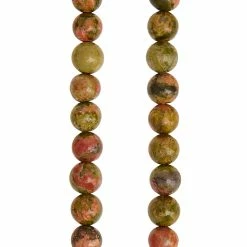 Best Sale 👍 New ⭐ Bead Gallery® Green Unakite Round Beads, 4mm 🎁 🔔 -Bead Gallery Shop 10447920 31
