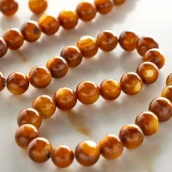 Cheap 🔥 Flash Sale 🥰 Bead Gallery® Amber Dyed Shell Round Beads, 6mm 🎉 🛒 -Bead Gallery Shop 10447938 20