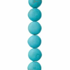 Outlet 😉 Cheap ⌛ Bead Gallery® Turquoise Dyed Howlite Lentil Beads, 12mm 😀 🤩