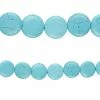 Deals 😍 Discount 🎁 Bead Gallery® Turquoise Dyed Howlite Lentil Beads, 20mm 😍 ⭐ -Bead Gallery Shop 10464257 2 u