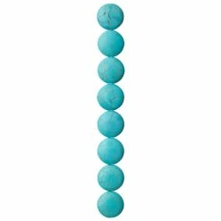 Deals 😍 Discount 🎁 Bead Gallery® Turquoise Dyed Howlite Lentil Beads, 20mm 😍 ⭐ -Bead Gallery Shop 10464257 30