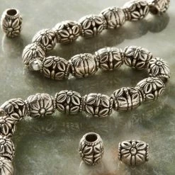 Cheapest 🔥 Coupon 🌟 Bead Gallery® Silver-Plated Antique Flower Carved Tube Beads, 10mm 💯 😉 6 Cheapest 🔥 Coupon 🌟 Bead Gallery® Silver-Plated Antique Flower Carved Tube Beads, 10mm 💯 😉 -Bead Gallery Shop 10470762 20