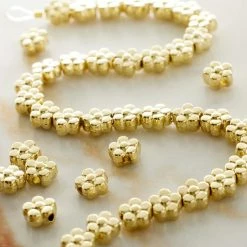 New 😍 Promo ⭐ Bead Gallery® Gold Toned Metal Small Daisy Beads, 6mm ⭐ ⭐ -Bead Gallery Shop 10471476 20