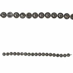 Promo 🔥 Brand new ✨ Bead Gallery® Silver Metal Carved Sun & Moon Lentil Beads, 8mm 👍 🛒