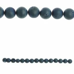 Best Sale ⌛ Outlet ⌛ 12 Pack: Bead Gallery® Blue Druzy Agate Stone Beads, 10mm 🎉 🎁