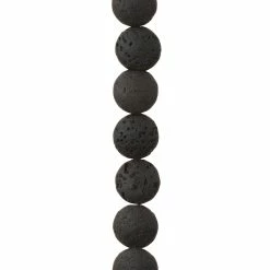 Hot Sale ๐ Wholesale โจ Bead Gallery® Black Lava Stone Lentil Beads, 12mm ๐งจ ๐