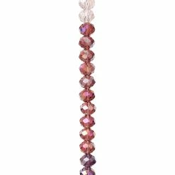 Best Pirce ๐ฅฐ Discount ๐คฉ Bead Gallery® Pink & Amethyst Rondelle Glass Beads, 8mm ๐ โค๏ธ