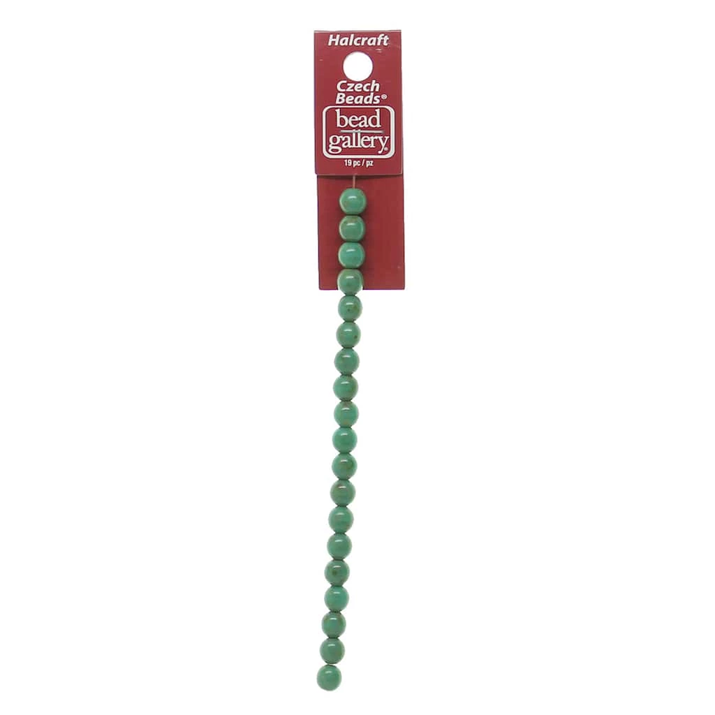 Hot Sale ๐ฅ Best Pirce ๐ Bead Gallery® Turquoise Czech Glass Round Beads, 8mm โจ ๐ฅฐ 5 Hot Sale ๐ฅ Best Pirce ๐ Bead Gallery® Turquoise Czech Glass Round Beads, 8mm โจ ๐ฅฐ - Image 3