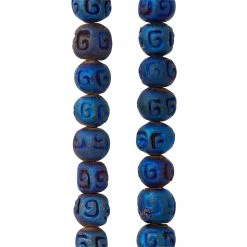 Budget ✔️ Outlet 💯 Bead Gallery® Blue Ceramic Round Beads, 8mm 🔔 ❤️