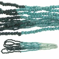 Outlet 😉 Brand new 🎉 12 Pack: Bead Gallery® Aqua Small Glass Mix Beads 🛒 🛒