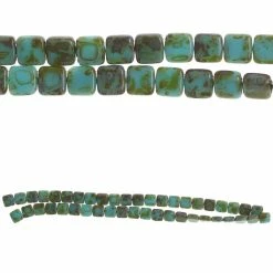 Wholesale ๐งจ Hot Sale ๐ Bead Gallery® Turquoise Czech Glass Square Beads, 6mm ๐คฉ ๐