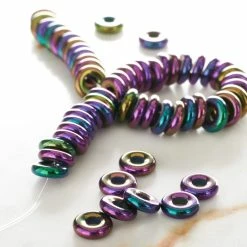 Best Sale 💯 Hot Sale 🔔 Bead Gallery® Purple Czech Glass Rondelle Beads, 7mm ⭐ 🧨 -Bead Gallery Shop 10472426 20