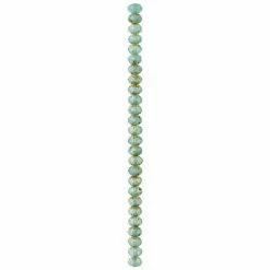 New 😉 Brand new 🎉 Bead Gallery® Aqua Glass Rondelle Beads, 8mm 😀 ❤️ -Bead Gallery Shop 10472437 30