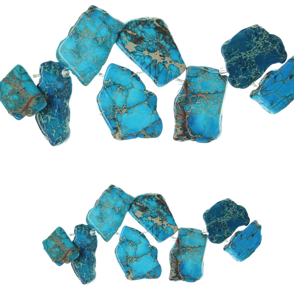 Best deal ๐ Brand new โ Bead Gallery® Blue Imperial Jasper Nugget Beads ๐งจ ๐ฏ 3 Best deal ๐ Brand new โ Bead Gallery® Blue Imperial Jasper Nugget Beads ๐งจ ๐ฏ