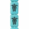 Brand new 🥰 Best Pirce 🧨 Bead Gallery® Turquoise Reconstituted Stone Turtle Print Rectangle Beads, 30mm 👍 🤩 -Bead Gallery Shop 10473039 31