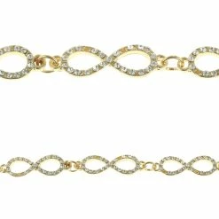 Promo 🤩 New ✔️ 12 Pack: Bead Gallery® Gold Rhinestone & Metal Infinity Beads, 32mm 😉 🧨