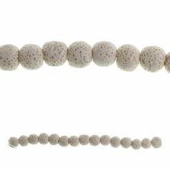 Best Pirce ๐งจ Best Pirce ๐ Bead Gallery® White Natural Lava Round Beads, 10mm ๐คฉ โ๏ธ