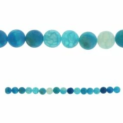 Best Sale โ Brand new ๐ Bead Gallery® Blue Crackled Agate Round Beads, 10mm ๐ ๐