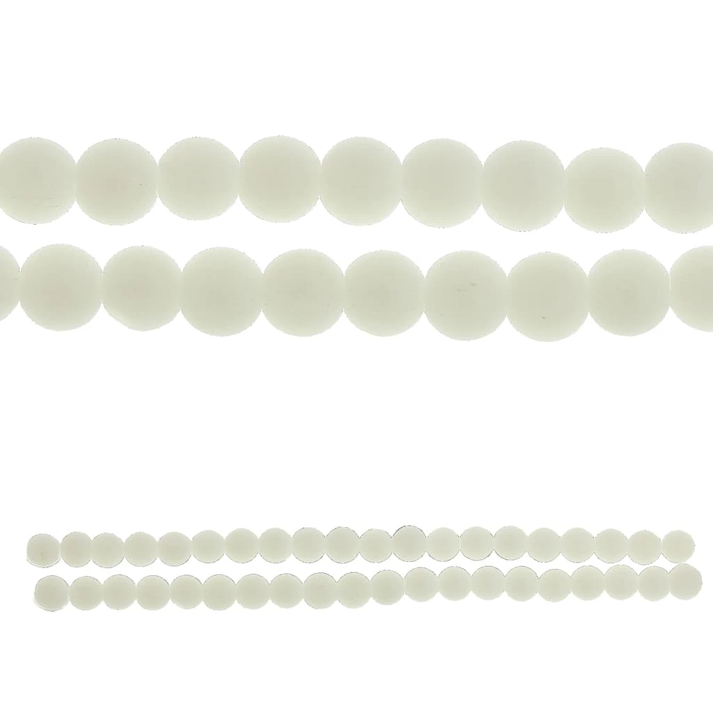 Brand new ๐ Top 10 ๐ Bead Gallery® Opaque White Glass Round Beads, 8mm โ๏ธ ๐ฏ 3 Brand new ๐ Top 10 ๐ Bead Gallery® Opaque White Glass Round Beads, 8mm โ๏ธ ๐ฏ