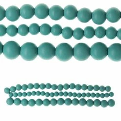 Best Sale 🔥 Best Pirce ✨ Bead Gallery® Teal Mixed Wooden Round Beads 😉 🔔