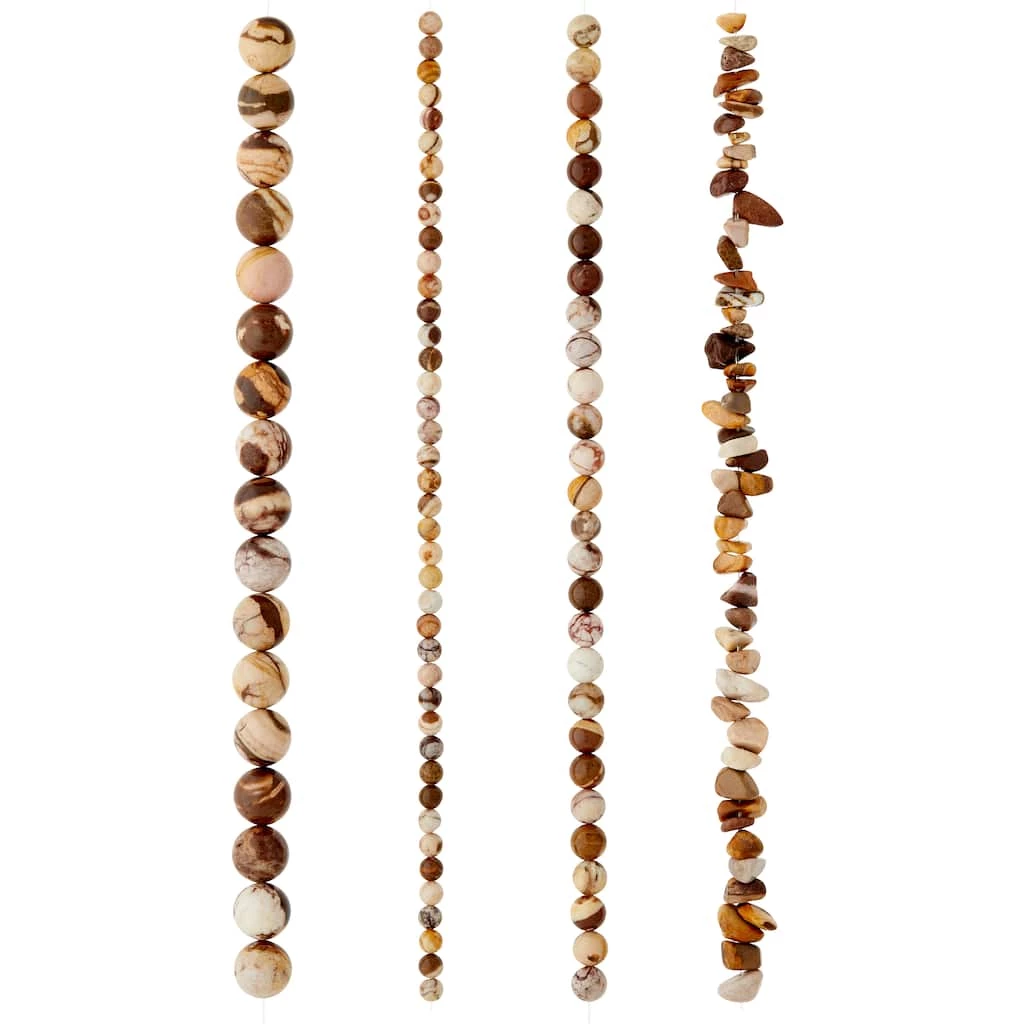 Cheap ๐ Best deal โญ Bead Gallery® Brown Jasper Stone Beads ๐ โจ 3 Cheap ๐ Best deal โญ Bead Gallery® Brown Jasper Stone Beads ๐ โจ