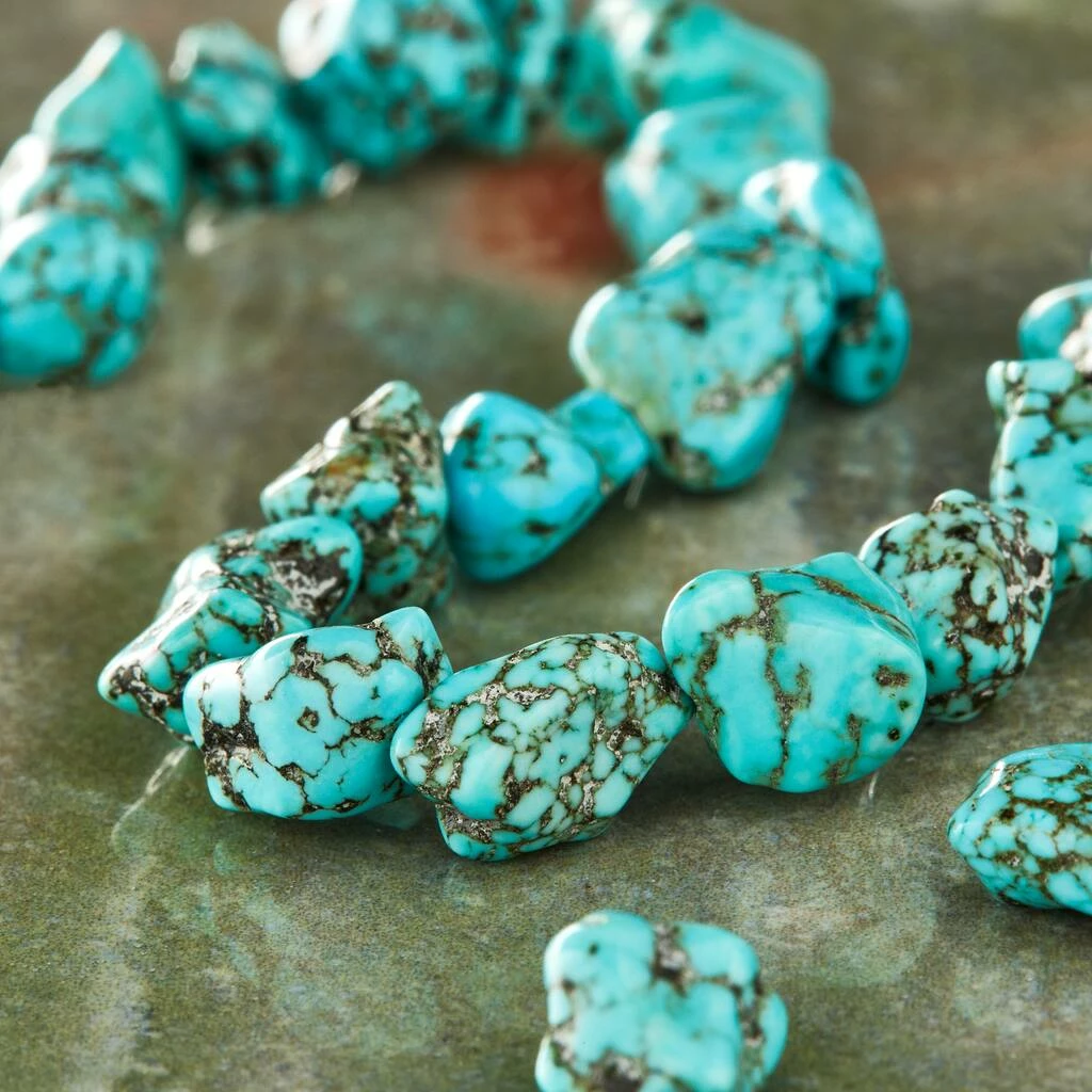 Brand new ๐ฏ Hot Sale โญ 12 Pack: Bead Gallery® Turquoise Howlite Nuggets, 10mm โญ โค๏ธ 4 Brand new ๐ฏ Hot Sale โญ 12 Pack: Bead Gallery® Turquoise Howlite Nuggets, 10mm โญ โค๏ธ - Image 2