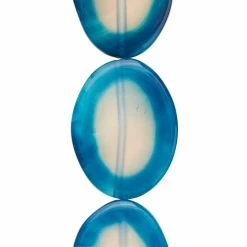 Hot Sale 👏 Promo ✔️ 12 Pack: Bead Gallery® Fire Blue Agate Oval Beads, 40mm ❤️ 🔥 -Bead Gallery Shop MP140186 31