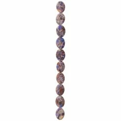Buy 👍 Coupon 🥰 12 Pack: Bead Gallery® Amethyst Dyed Serpentine Jasper Oval Beads, 16mm ⭐ ❤️ -Bead Gallery Shop MP168560 30