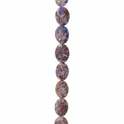 Buy 👍 Coupon 🥰 12 Pack: Bead Gallery® Amethyst Dyed Serpentine Jasper Oval Beads, 16mm ⭐ ❤️ -Bead Gallery Shop MP168560 31