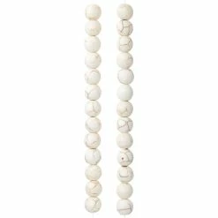 Outlet 🤩 Discount ⌛ 12 Pack: Bead Gallery® White Crackle Dyed Howlite Round Beads, 8mm 🛒 😀 -Bead Gallery Shop MP172464 30