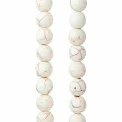 Outlet 🤩 Discount ⌛ 12 Pack: Bead Gallery® White Crackle Dyed Howlite Round Beads, 8mm 🛒 😀