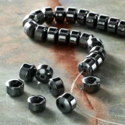 Cheap 🔔 Best deal 👏 12 Pack: Bead Gallery® Hematite Rondelle Beads, 8mm 🔔 🤩 -Bead Gallery Shop MP216927 20