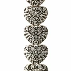 Outlet 👍 Deals 🔥 12 Pack: Bead Gallery® Silver-Plated Metal Heart Beads, 18mm 😍 🤩